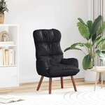Chaise relaxante vidaXL Noir en faux cuir