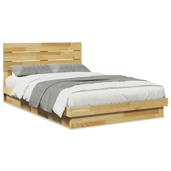 vidaXL Cadre de lit avec tête de lit sans matelas 120x190 cm