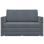 vidaXL Canapé-Lit Gris foncé 124 x 204 x 61 cm Velours