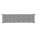 vidaXL Coussins de banc jardin lot de 2 gris 200x50x7 cm tissu Oxford