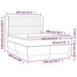 vidaXL Sommier à lattes de lit et matelas Vert foncé 140x200cm Velours