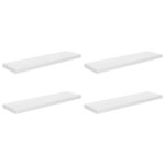 vidaXL Étagère murale flottante 4 Pièces Blanc brillant 90x23 5x3 8cm MDF