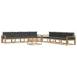 vidaXL Ensemble de canapés d'extérieur 9 pc Blanc et anthracite