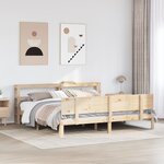 vidaXL Cadre de lit avec tête de lit sans matelas 200x200 cm