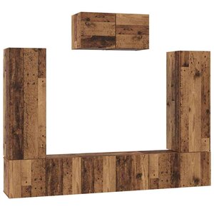 vidaXL Ensemble meuble TV 7 Pièces Bois Ancien Bois d'ingénierie