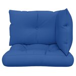 vidaXL Coussins de palette lot de 3 bleu royal tissu