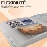 Album Photo Scrapbooking- 100 pages pour 600 photos- Pour 9x13 cm  10x15 cm et 13x18 cm- Livre Photo en Lin- Beige- ACROPAQ