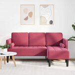 vidaXL Ensemble de Canapés Rouge bordeaux 173 x 131 x 67 cm Velours