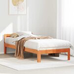 vidaXL Cadre de lit sans matelas cire marron 80x200 cm bois pin massif