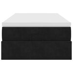 vidaXL Cadre de lit ottoman avec matelas noir 90x200 cm velours