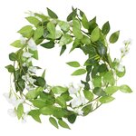 vidaXL Guirlandes de fleurs de Noël 6 Pièces blanc 200 cm