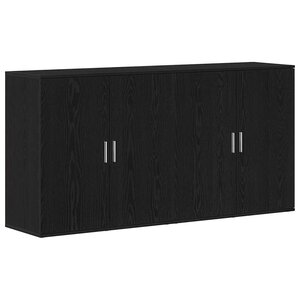 vidaXL Buffet 2 Pièces Chêne noir 79 x 38 x 80 cm Bois d'ingénierie