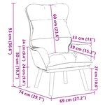vidaXL Fauteuil Relaxant en Velours Rose