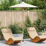 vidaXL Parasol de jardin Blanc crème 180 x 180 x 230 cm Bambou