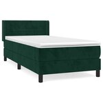 vidaXL Sommier à lattes de lit et matelas Vert foncé 80x200 cm Velours