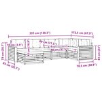 vidaXL Ensemble de canapés d'extérieur 6 pc Naturel et Beige