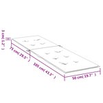 vidaXL Coussin de chaise de terrasse bleu (75+105)x50x4 cm