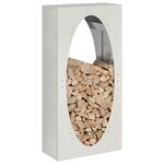 vidaXL Portant de bois de chauffage 50x23x100 cm acier inoxydable