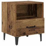 vidaXL Cabinet de chevet avec tiroir Bois ancien 40 x 35 x 47 5 cm