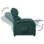 vidaXL Fauteuil inclinable Vert foncé Tissu