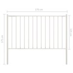 vidaXL Panneau de clôture poteau Acier enduit poudre 1 7x1 25 m Blanc