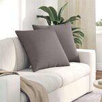 vidaXL Coussins de canapé 2 Pièces Taupe 80 x 80 cm tissu