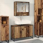 vidaXL Ensemble de mobilier de salle de bain 2 Pièces Bois Ancien