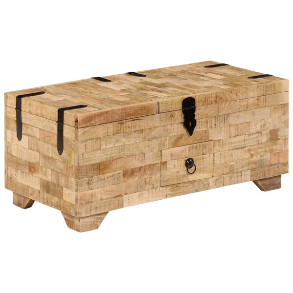 vidaXL Table basse Bois de manguier massif 80x40x35 cm