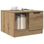 vidaXL Table basse chêne artisanal 50x50x36 cm bois d'ingénierie