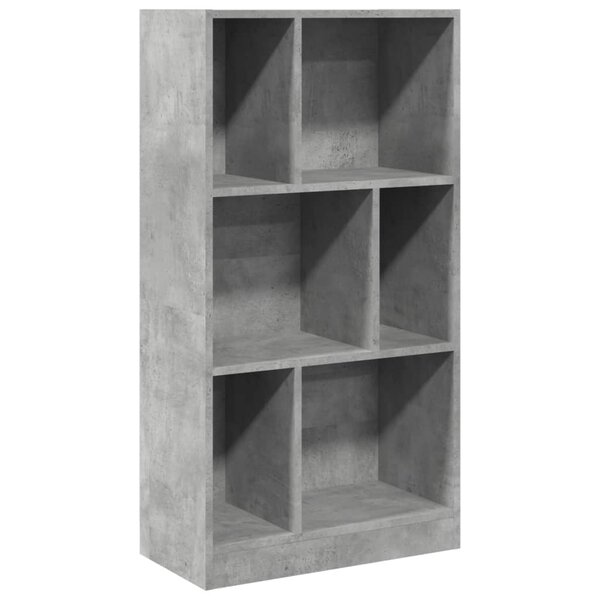 vidaXL Bibliothèque gris béton 57x28 5x107 5 cm bois d'ingénierie