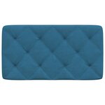 vidaXL Coussin de tête de lit bleu 80 cm velours