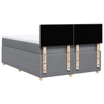 vidaXL Sommier à lattes de lit avec matelas Gris clair 140x190cm Tissu