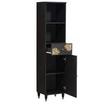 vidaXL Buffet avec tiroir Noir 38 x 33 x 160 cm Bois de mangue massif