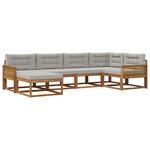 vidaXL Ensemble de canapés d'extérieur 6 Pièces Naturel et Gris clair