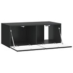 vidaXL Meuble TV mural 59 5 x 41 x 30 cm Noir Bois d'ingénierie