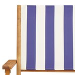 vidaXL Ensemble de bistro 3 Pièces bleu et blanc tissu et bois massif