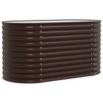 Jardinière en bois brun vidaXL 160x80x81 cm en acier galva