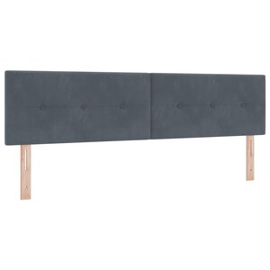 vidaXL Tête de lit LED avec des lumières à LED Gris 180 cm Polyester