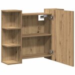 vidaXL Armoire à miroir de salle de bain chêne artisanal 80x20 5x64 cm