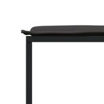 vidaXL Ensemble à manger de jardin avec coussins 15 Pièces noir textilène