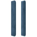 vidaXL Tête de lit à LED Bleu foncé 147x16x118/128 cm Velours