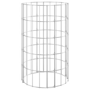 vidaXL Poteau à gabion circulaire Acier galvanisé Ø30x50 cm