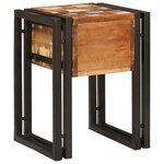 vidaXL Table d'appoint avec tiroir 30 x 30 x 40 cm Bois Recyclé Solide