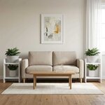 vidaXL Support de Plante 2 pc Blanc 30 x 30 x 40 cm Bois d’ingénierie