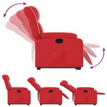 vidaXL Fauteuil inclinable électrique rouge similicuir