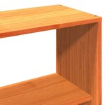 vidaXL Lit bibliothèque sans matelas cire marron 120x200 cm pin massif