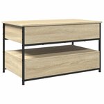 vidaXL Table basse chêne sonoma 85x50x50 cm bois d'ingénierie et métal