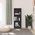 vidaXL Bibliothèque à 3 niveaux gris 40x24x109 cm bois d'ingénierie