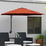 vidaXL Parasol de terrasse Terracotta Cadre en aluminium  toile en polyester