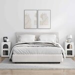 vidaXL Table de chevet 2 Pièces Blanc 29 5 x 35 x 50 cm Bois d'ingénierie